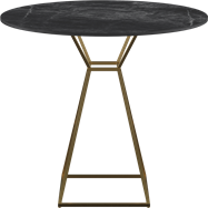 Gold Hourglass Cafe Table